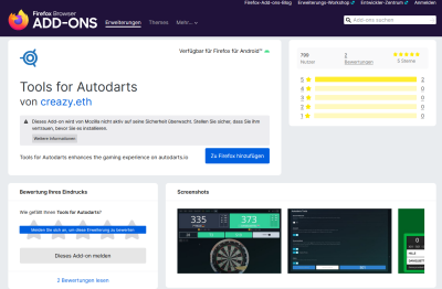 Firefox-Tools for autodarts